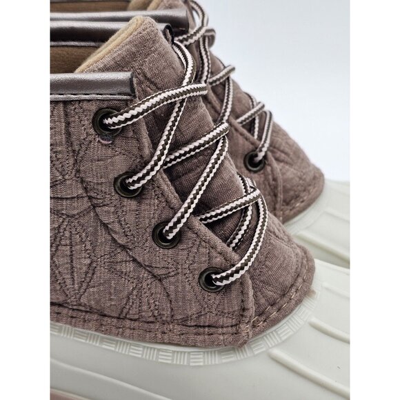Magellan Women's Boots Size 7 M Beige Quilted Duck Boot Rubber Winter Waterproof - Picture 4 of 10